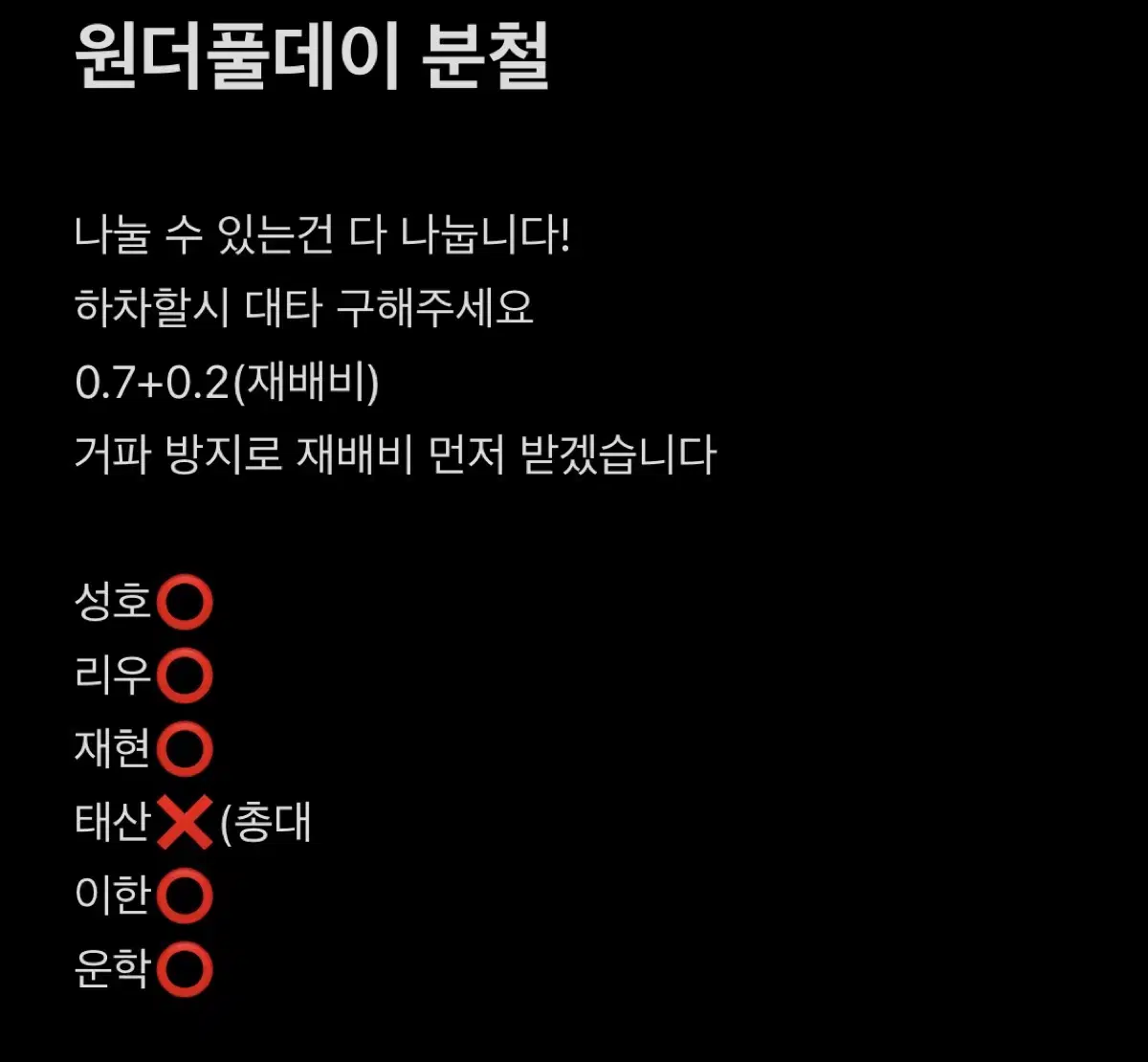 보이넥스트도어 원더풀데이 팬미팅 키트 분철